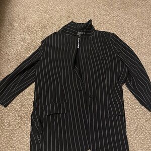 Black Pinstripe Women's Blazer